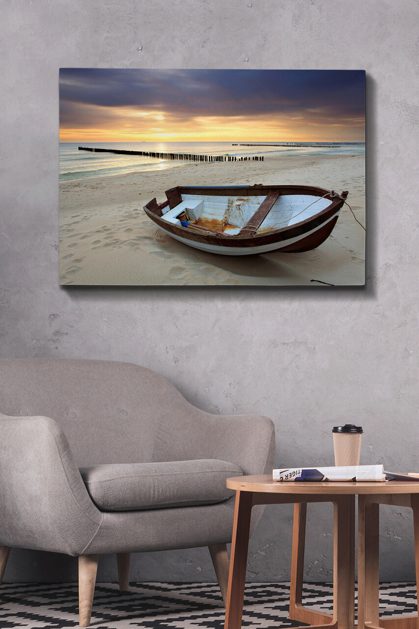 Tablou decorativ, Kanvas Tablo (70 x 100), Cadru: 100% LEMN (grosime: 3 cm), Multicolor - imagine 6